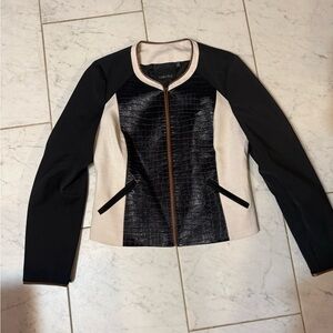 Carlisle Black and Cream Textured Blazer